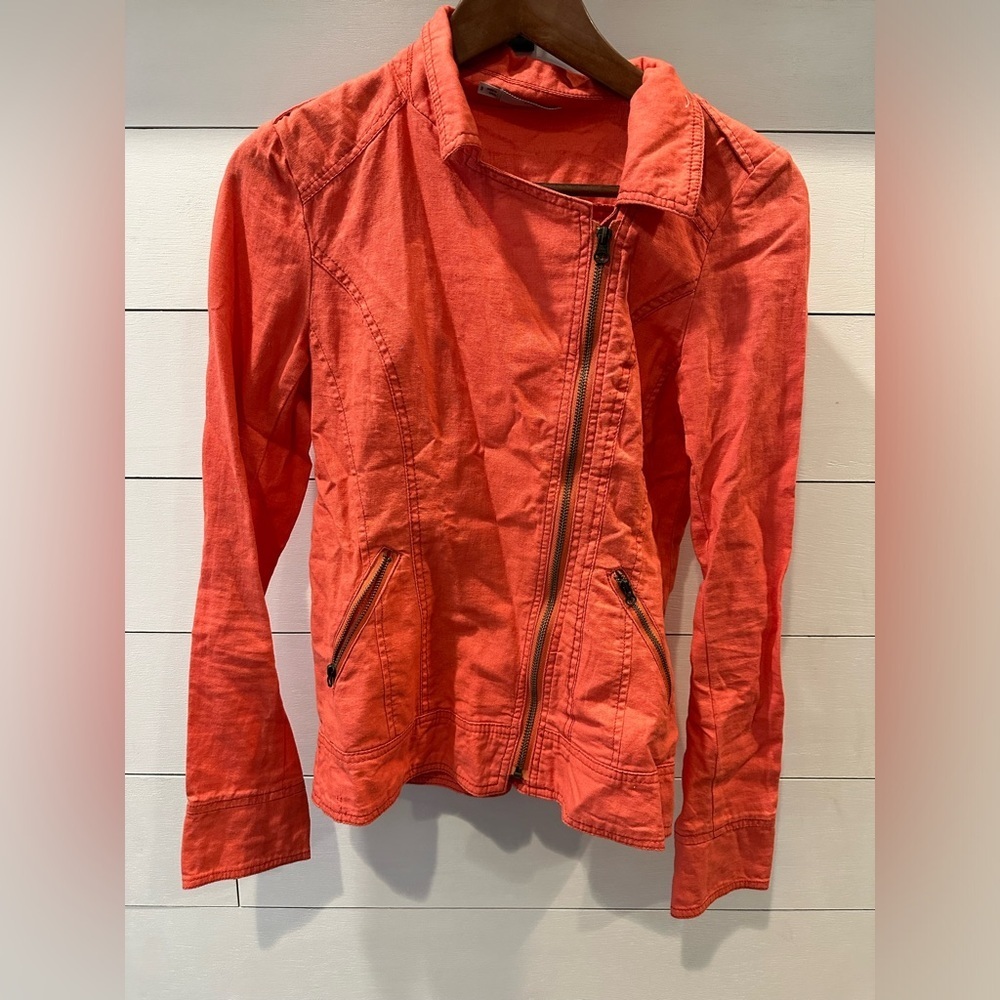 Maurice’s Women's Linen Orange Jacket- size Small